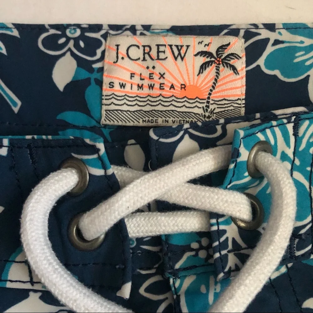 J.CREW Flex SWIMWEAR Men’s Shorts Sz 34 pineapple‎ Blue